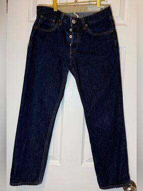 Women’s Dark Blue Rosa Mid-Rise Boyfriend Jeans